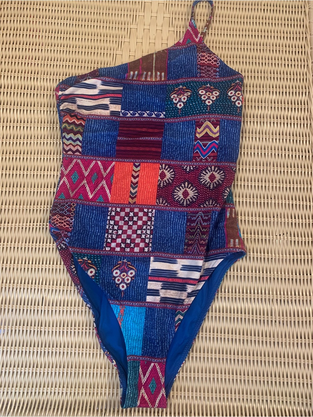 NWT Boteh Swim One-Piece Tessera Swimsuit in Multicolor Patchwork Free People